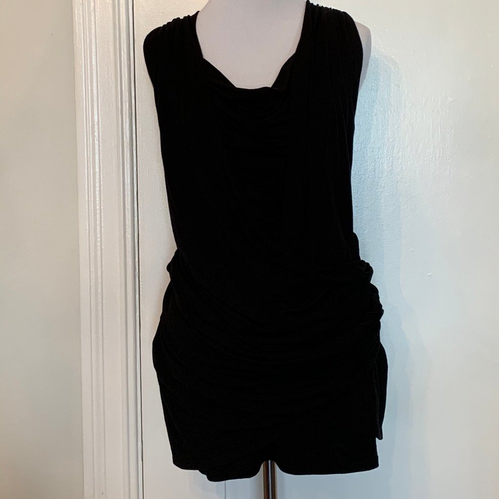 super soft stretchy black romper tunic